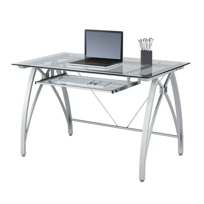 Vista 48” Glass Computer Desk