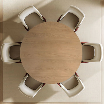 Orchid 60” Oak Round Pedestal Dining Table