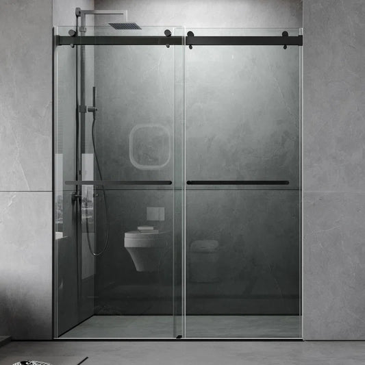 Sliding Frameless Shower Door w/10mm Tempered Glass