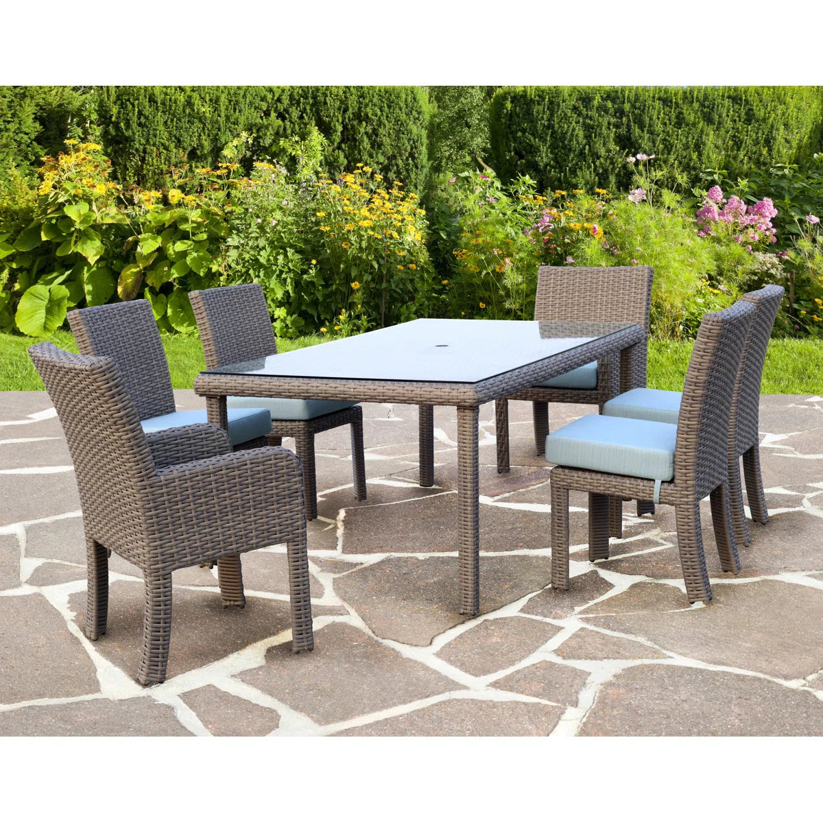 Sperber Glass Outdoor Dining Table