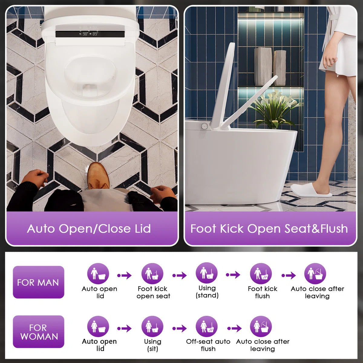 DeerValley Smart Bidet w/Auto Open & Close