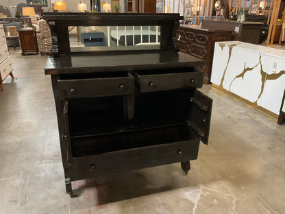 Wood Buffet w/Hutch Top
