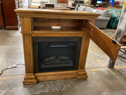 Wood Mantel w/Electric Fireplace