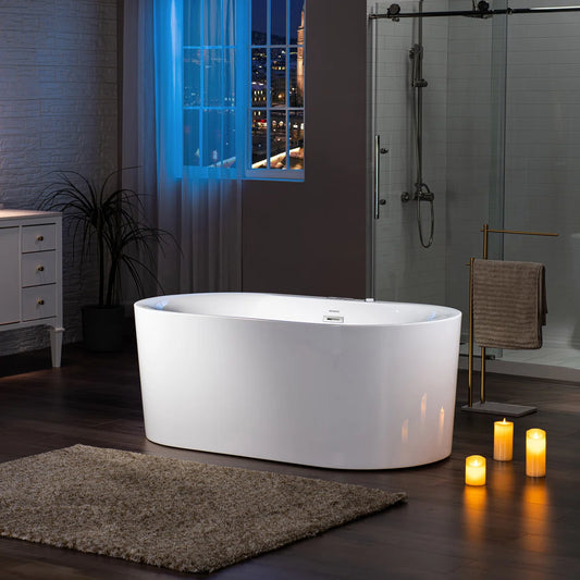 Whirlpool & Air Bubble Heated Freestanding Tub