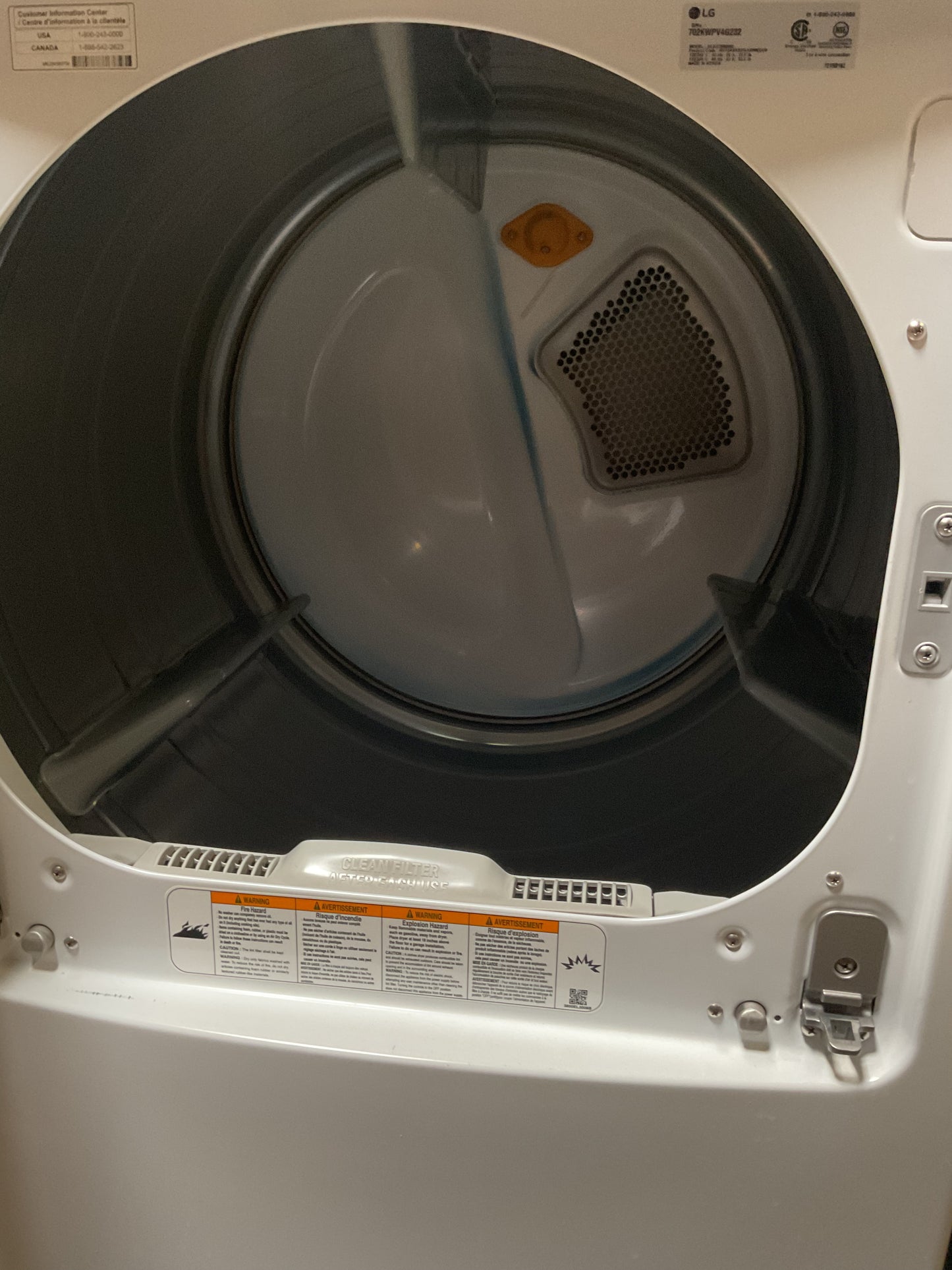 LG TurboSteam Electric Dryer Front Load