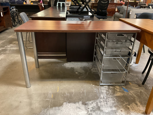 Writing Desk w/Steel Drawers