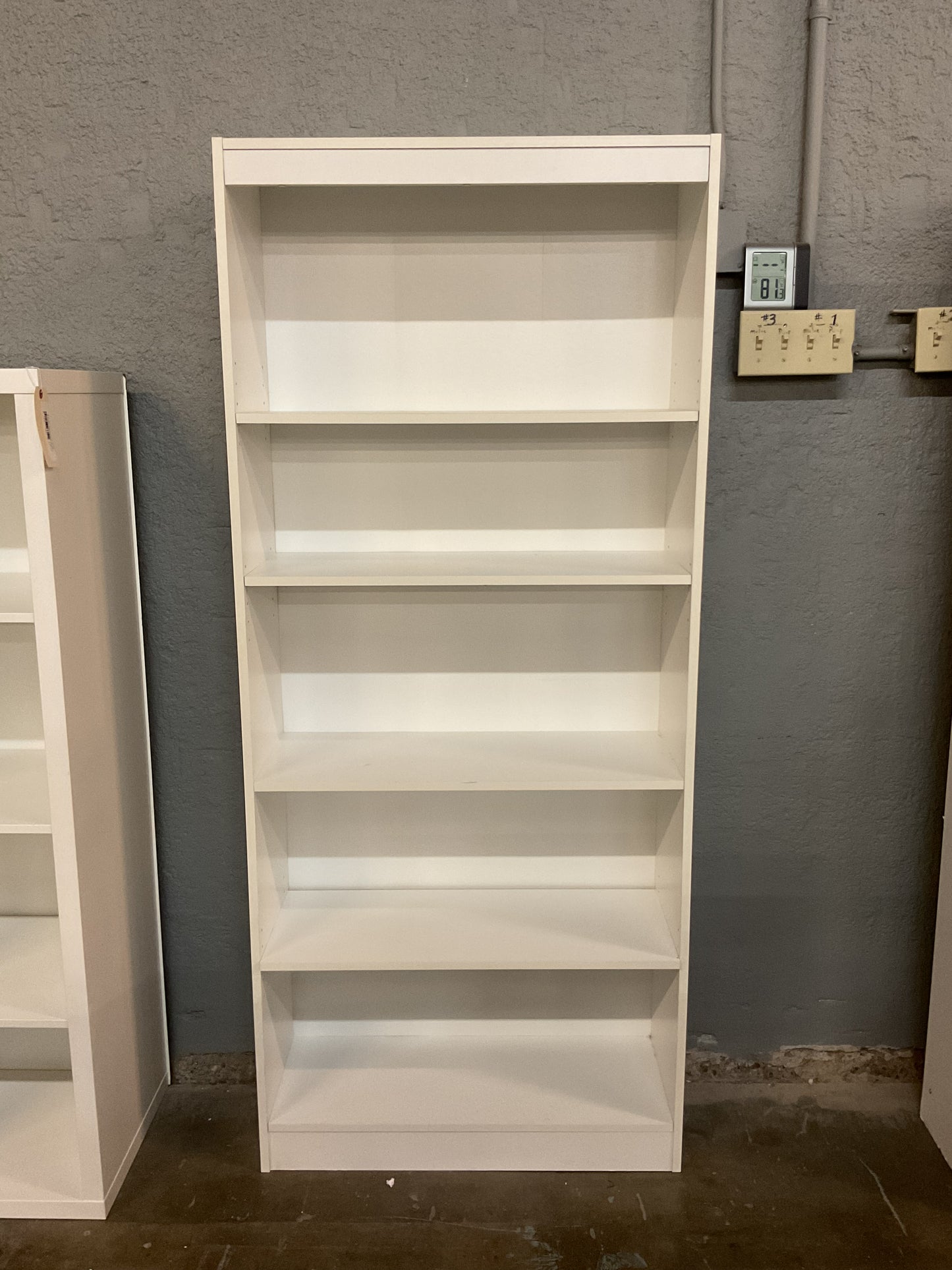 White 5 Shelf Bookcase