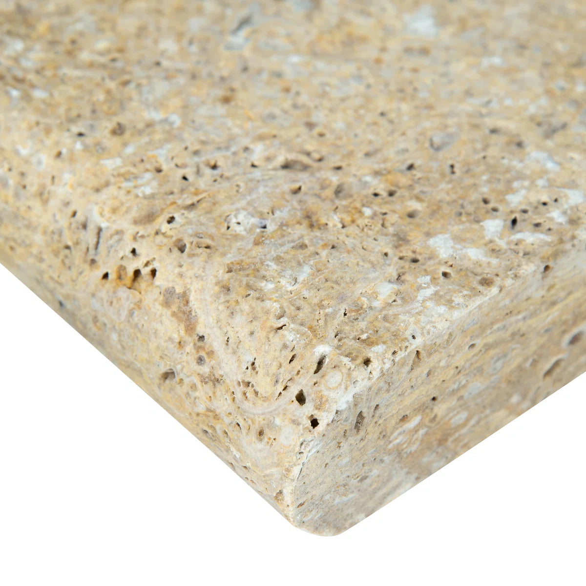 Brushed Travertine Coping by Marzana