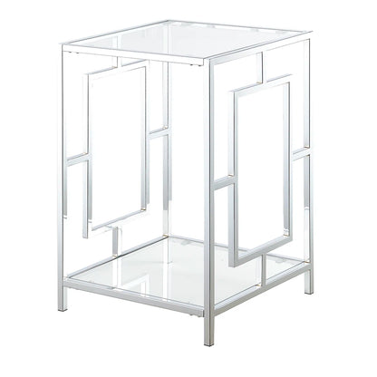 Sapienza Chrome & Glass Side Table