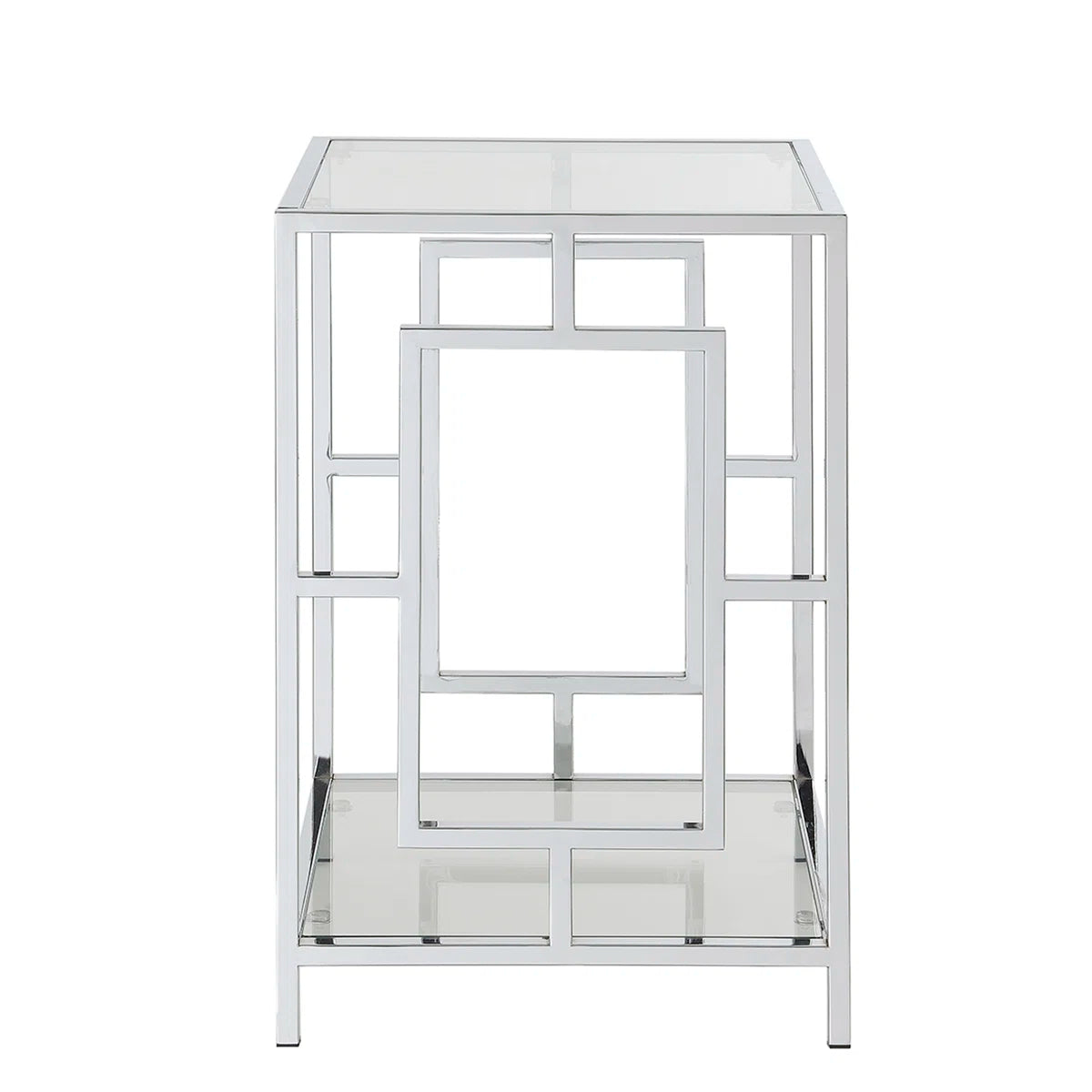 Sapienza Chrome & Glass Side Table