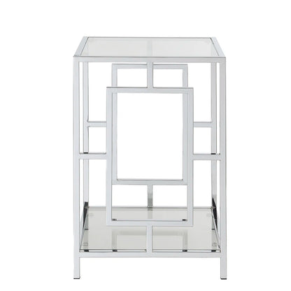Sapienza Chrome & Glass Side Table