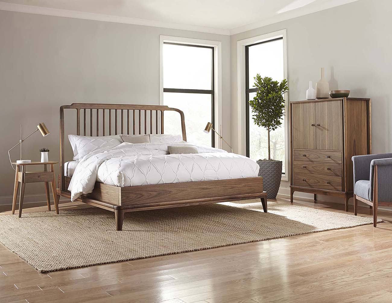 Stickley Walnut Grove Spindle Cal. King Bed