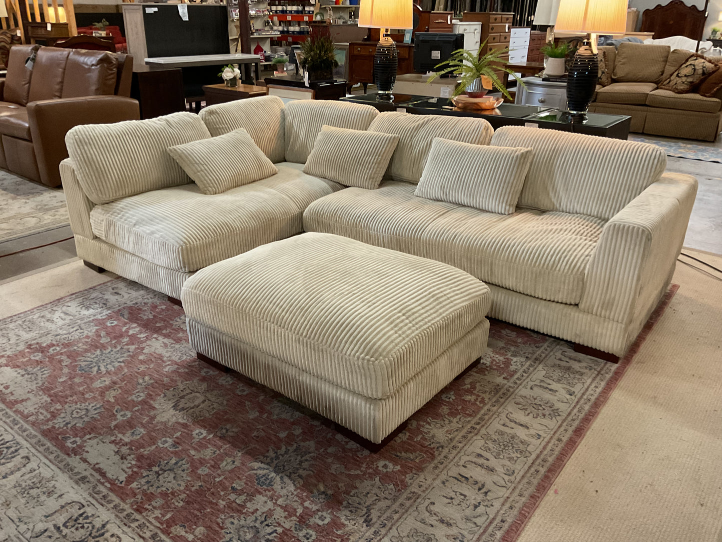 Beeston 3 Piece Corduroy Sectional