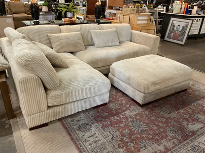 Beeston 3 Piece Corduroy Sectional