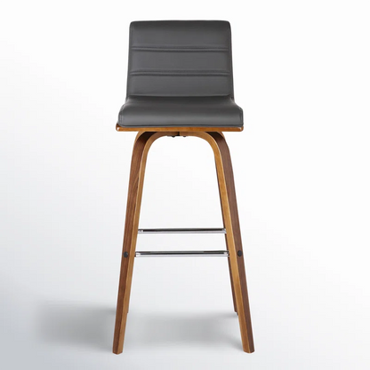 Hiram Solid Wood Swivel Bar Stool