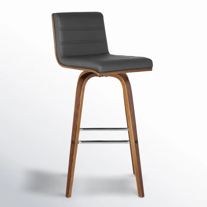 Hiram Solid Wood Swivel Bar Stool